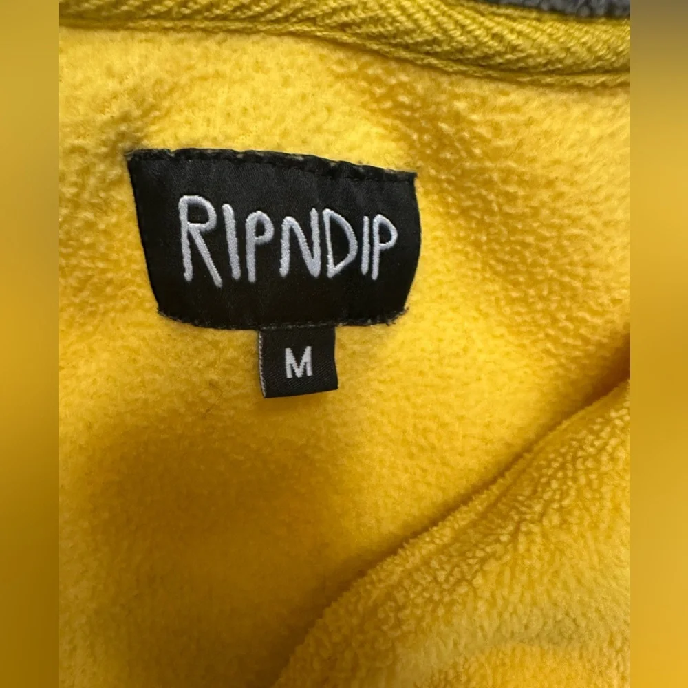 Ripndip Yellow and Gray Off-the-Shoulder Sweater